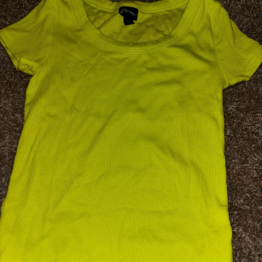 Art Class Lime-Green Fitted Short Sleeve Tee